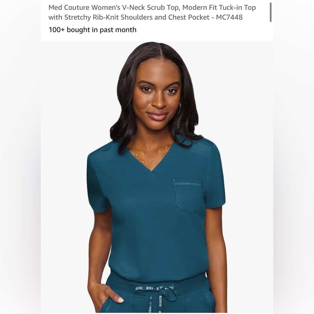 Med Couture V-Neck Scrub Top